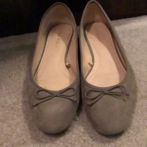 Zara Short Heel Taupe Ballet Flats- size 37